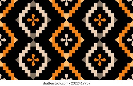 Geometrisches ethnisches Muster nahtlose Dreieck Farbe orientalisch. nahtloses Muster. Design für Stoff, Vorhang, Hintergrund, Teppich, Tapete, Kleidung, Umhüllung, Batik, Stoff,Vektorgrafik.Muster unangenehm