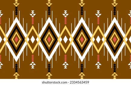 Geometric ethnic pattern seamless triangle color oriental. seamless pattern. Design for fabric, curtain, background, carpet, wallpaper,clothing,wrapping,Batik,fabric,Vector illustration.pattern sty