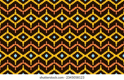 Geometric ethnic pattern seamless triangle color oriental. seamless pattern. Design for fabric, curtain, background, carpet, wallpaper,clothing,wrapping,Batik,fabric,Vector illustration.pattern sty