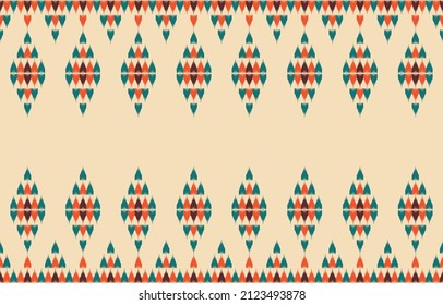Geometric ethnic pattern. Seamless pattern in tribal, folk embroidery ,and Indian style. Design for background, clothing, fabric, textile, wrapping. Knitwear. Vector illustration.