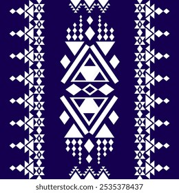 padrão étnico geométrico Padrão tribal sem costura Bijutaria ameríndia Estilo de decoração étnica do sudoeste Ornamento geométrico Padrão vetorial sem costura Cobertores mexicanos, lenços, tapetes, azulejos