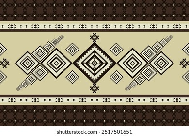 Padrão étnico geométrico. Padrão tribal de vetor sem emenda. Ornamento nativo americano. Estilo de decoração étnica do sudoeste. Ornamento geométrico. Padrão de vetor contínuo. Cobertor mexicano. Tapete. Tapete. Lado a Lado.  