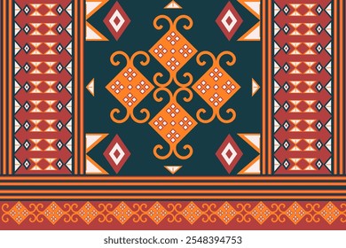 
Geometric ethnic pattern. Seamless vector tribal pattern. Native American ornament. Southwestern ethnic decor style. Geometric ornament. Seamless vector pattern. Mexican blanket. Carpet. Rug. Tile. 
