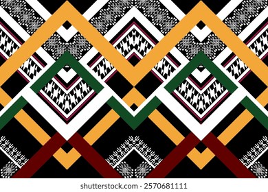 Geometric ethnic pattern seamless,Retro tribal vector , embroidery border seamless patterns.ethnic design, hipster backdrop, wallpaper Background, Design curtain, carpet ,fabric ,textile