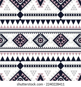 Geometric ethnic pattern with square triangle diagonal abstract ornament design for clothing fabric textile printing, handcraft, embroidery, carpet, curtain, batik, wallpaper wrapping, vector seamless