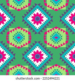 Geometric ethnic pattern with square triangle diagonal abstract ornament design for clothing fabric textiles printing, handcraft, embroidery, carpet, curtain, batik, wallpaper wrapping, vector drawing