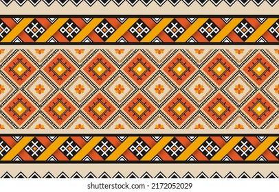 Geometric ethnic pattern traditional background Design for carpet,wallpaper,clothing,wrapping,batik,fabric,Vector illustration embroidery style. oriental floral seamless pattern.