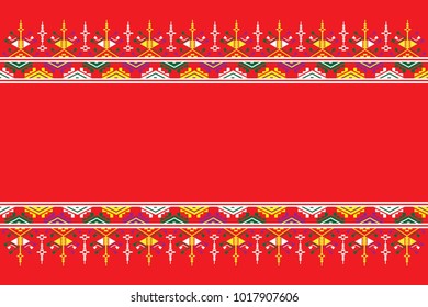 Geometric ethnic pattern traditional Design for background,carpet,wallpaper,clothing,wrapping,Batik,fabric,sarong,Vector illustration embroidery style.