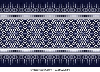 Geometric ethnic pattern traditional Design for background,carpet,wallpaper,clothing,wrapping,Batik,fabric,sarong,Vector illustration embroidery style.