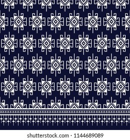 Geometric ethnic pattern traditional Design for background,carpet,wallpaper,clothing,wrapping,Batik,fabric,sarong,Vector illustration embroidery style.
