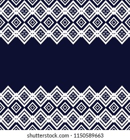 Geometric ethnic pattern traditional Design for background,carpet,wallpaper,clothing,wrapping,Batik,fabric,sarong,Vector illustration embroidery style.