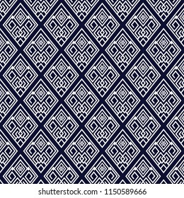 Geometric ethnic pattern traditional Design for background,carpet,wallpaper,clothing,wrapping,Batik,fabric,sarong,Vector illustration embroidery style.
