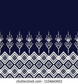 Geometric ethnic pattern traditional Design for background,carpet,wallpaper,clothing,wrapping,Batik,fabric,sarong,Vector illustration embroidery style.