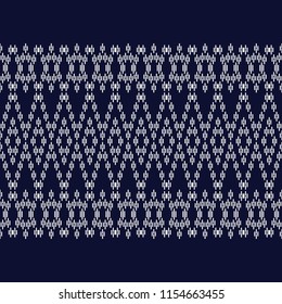 Geometric ethnic pattern traditional Design for background,carpet,wallpaper,clothing,wrapping,Batik,fabric,sarong,Vector illustration embroidery style.