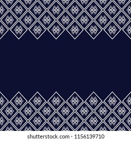 Geometric ethnic pattern traditional Design for background,carpet,wallpaper,clothing,wrapping,Batik,fabric,sarong,Vector illustration embroidery style.
