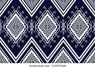 Geometric ethnic pattern traditional Design for background,carpet,wallpaper,clothing,wrapping,Batik,fabric,sarong,Vector illustration embroidery style.
