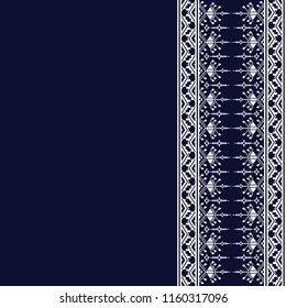 Geometric ethnic pattern traditional Design for background,carpet,wallpaper,clothing,wrapping,Batik,fabric,sarong,Vector illustration embroidery style.