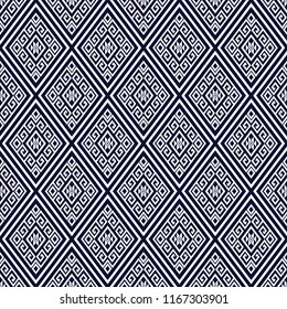 Geometric ethnic pattern traditional Design for background,carpet,wallpaper,clothing,wrapping,Batik,fabric,sarong,Vector illustration embroidery style.
