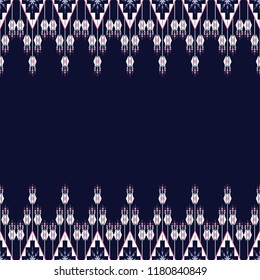 Geometric ethnic pattern traditional Design for background,carpet,wallpaper,clothing,wrapping,Batik,fabric,sarong,Vector illustration embroidery style.