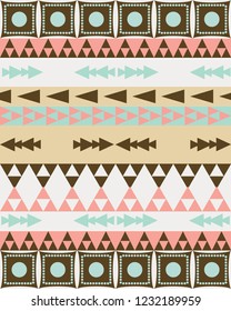 Geometric ethnic pattern traditional Design for background, carpet, wallpaper, clothing, wrapping,