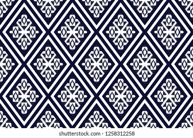 Geometric ethnic pattern traditional Design for background,carpet,wallpaper,clothing,wrapping,Batik,fabric,sarong,Vector illustration embroidery style.