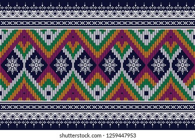 Geometric ethnic pattern traditional Design for background,carpet,wallpaper,
