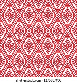Geometric ethnic pattern traditional Design for background,carpet,wallpaper,clothing,wrapping,Batik,fabric,sarong,Vector illustration embroidery style.