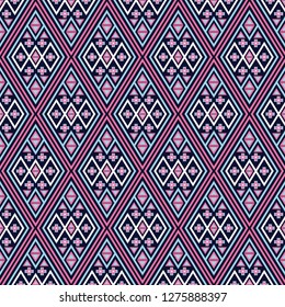 Geometric ethnic pattern traditional Design for background,carpet,wallpaper,clothing,wrapping,Batik,fabric,sarong,Vector illustration embroidery style.