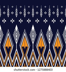 Geometric ethnic pattern traditional Design for background,carpet,wallpaper,clothing,wrapping,Batik,fabric,sarong,Vector illustration embroidery style.