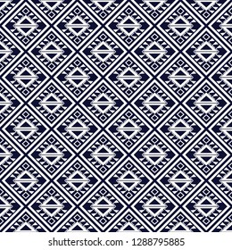 Geometric ethnic pattern traditional Design for background,carpet,wallpaper,clothing,wrapping,Batik,fabric,sarong,Vector illustration embroidery style.