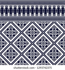 Geometric ethnic pattern traditional Design for background,carpet,wallpaper,clothing,wrapping,Batik,fabric,sarong,Vector illustration embroidery style.