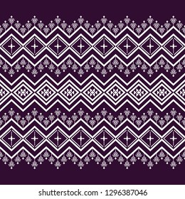 Geometric ethnic pattern traditional Design for background,carpet,wallpaper,clothing,wrapping,Batik,fabric,sarong,Vector illustration embroidery style.