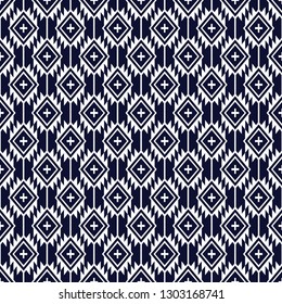 Geometric ethnic pattern traditional Design for background, carpet, wallpaper, clothing, wrapping, Batik, fabric, sarong, Vector illustration embroidery style.