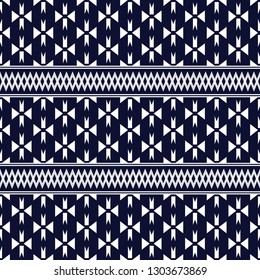 Geometric ethnic pattern traditional Design for background, carpet, wallpaper, clothing, wrapping, Batik, fabric, sarong, Vector illustration embroidery style.