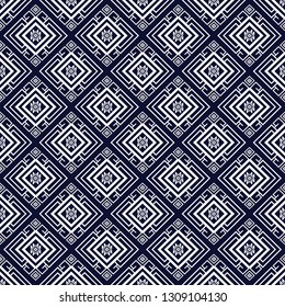 Geometric ethnic pattern traditional Design for background,carpet,wallpaper,clothing,wrapping,Batik,fabric,sarong,Vector illustration embroidery style.