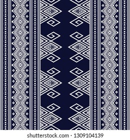 Geometric ethnic pattern traditional Design for background,carpet,wallpaper,clothing,wrapping,Batik,fabric,sarong,Vector illustration embroidery style.