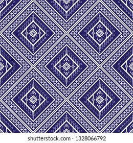 Geometric ethnic pattern traditional Design for background,carpet,wallpaper,clothing,wrapping,Batik,fabric,sarong,Vector illustration embroidery style.