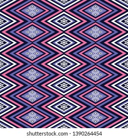 Geometric ethnic pattern traditional Design for background,carpet,wallpaper,clothing,wrapping,Batik,fabric,sarong,Vector illustration embroidery style.