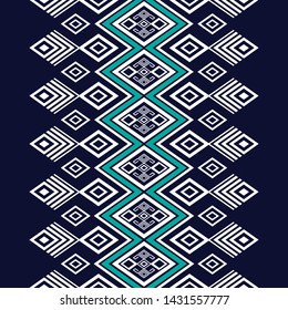 Geometric ethnic pattern traditional Design for background,carpet,wallpaper,clothing,wrapping,Batik,fabric,sarong,Vector illustration embroidery style.