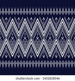 Geometric ethnic pattern traditional Design for background,carpet,wallpaper,clothing,wrapping,Batik,fabric,sarong,Vector illustration embroidery style.