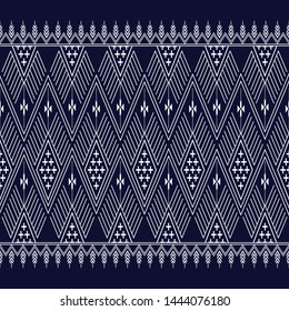 Geometric ethnic pattern traditional Design for background,carpet,wallpaper,clothing,wrapping,Batik,fabric,sarong,Vector illustration embroidery style.