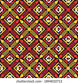 Geometrisches ethnisches Muster, traditionelles Design für Hintergrund, Teppich, Tapeten, Kleidung, Umhüllung, Batik, Gewebe, Sarong