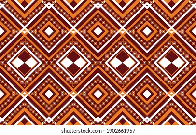 Geometric ethnic pattern traditional Design for background, carpet, wallpaper, clothing, wrapping, Batik, fabric, sarong. Embroidery vector illustration pattern.