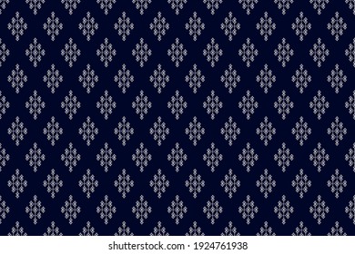 Patrón geométrico étnico tradicional Diseño para fondo, alfombra, papel pintado, ropa, envoltura, Batik, tela, sarong,Estilo de bordado de ilustración vectorial.