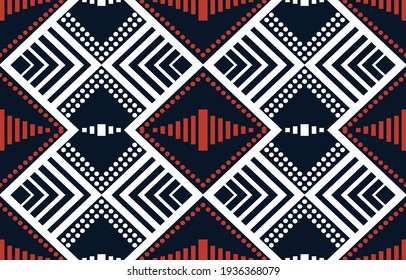 Geometric ethnic pattern traditional Design for background, carpet, wallpaper, clothing, wrapping, Batik, fabric, sarong, Embroidery vector illustration pattern.