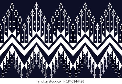Geometric ethnic pattern traditional Design for background, carpet, wallpaper, clothing, wrapping, Batik, fabric, sarong, Embroidery vector illustration pattern.