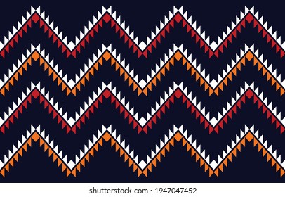 Geometrisches ethnisches Muster traditionelles Design für Hintergrund, Teppich, Tapete, Kleidung, Umhüllung, Batik, Stoff, Sarong, Stickerei Vektorgrafik Muster.