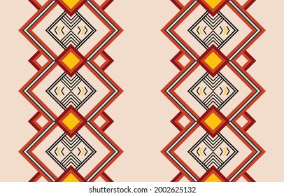 Geometric ethnic pattern traditional Design for background, carpet, wallpaper, clothing, wrapping, Batik, fabric, sarong, Embroidery vector illustration pattern.
