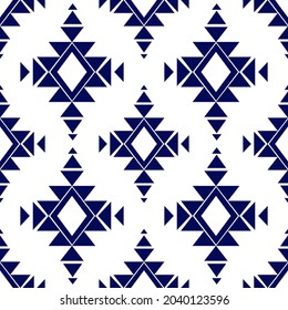 Geometric ethnic pattern traditional Design for background,carpet,wallpaper,clothing,wrapping,Batik,fabric,sarong,Vector illustration embroidery style.