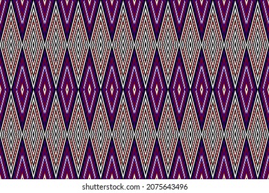 geometrisches ethnisches Muster traditionelles Design für Stoff, Teppich, Tapeten, Kleidung, Umhüllung, Stoff